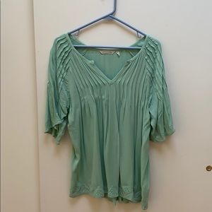 Soft Surroundings sea foam green short sleeve top